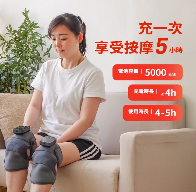 3ZeBra - 【3ZeBra】好膝力｜溫感膝部按摩器 兩入組-灰色