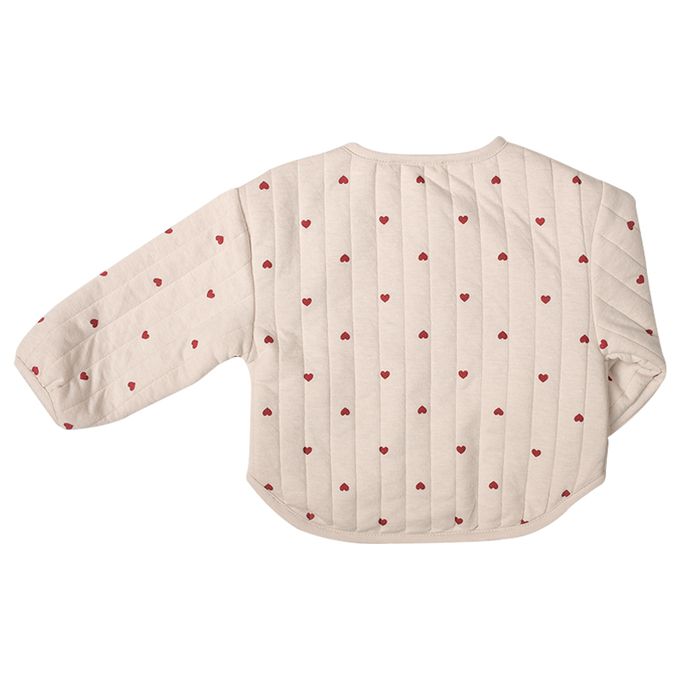 akachan honpo - 鋪棉夾克-滿版印花-象牙白色