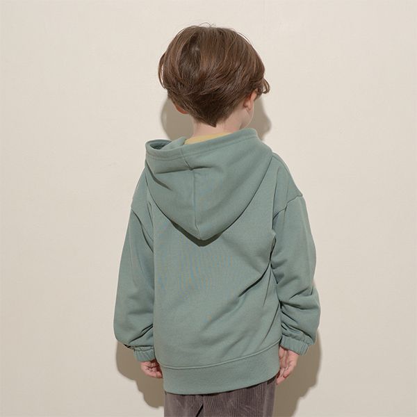 日本 b-ROOM - 簡約百搭連帽運動外套-素色-灰綠