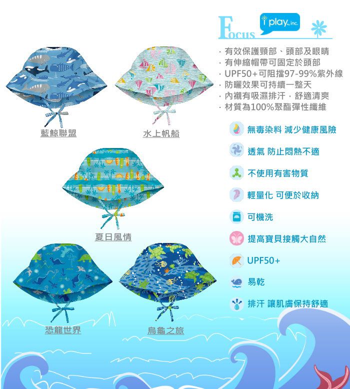 夏日抗陽大作戰！美國 i-play 泳衣 / 防曬帽 / 防曬衣 / 兒童太陽眼鏡