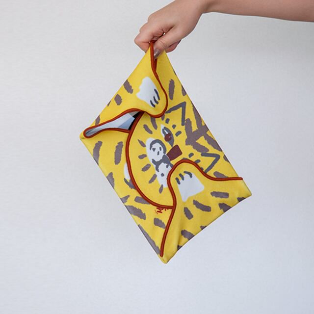 日本 BISQUE - 不會掉萬用魔術包巾-三花貓 (48×48cm)