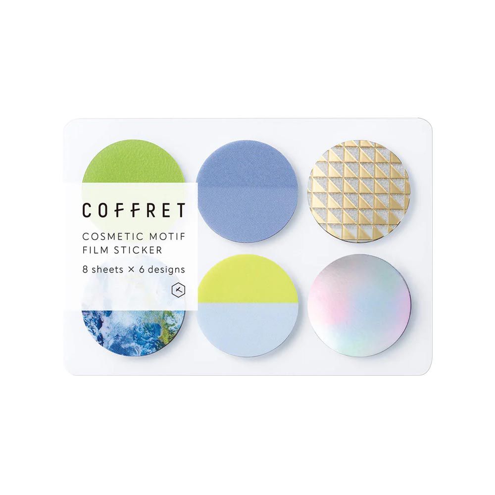 日本HITOTOKI - Coffret彩妝盤 裝飾貼紙-圓形-藍綠