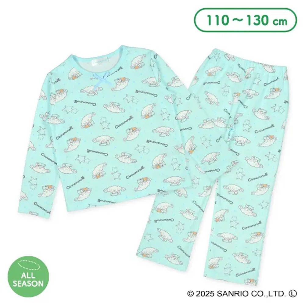 聯名款 印花長袖家居服/睡衣(四季款)-卡通人物大耳狗-天藍