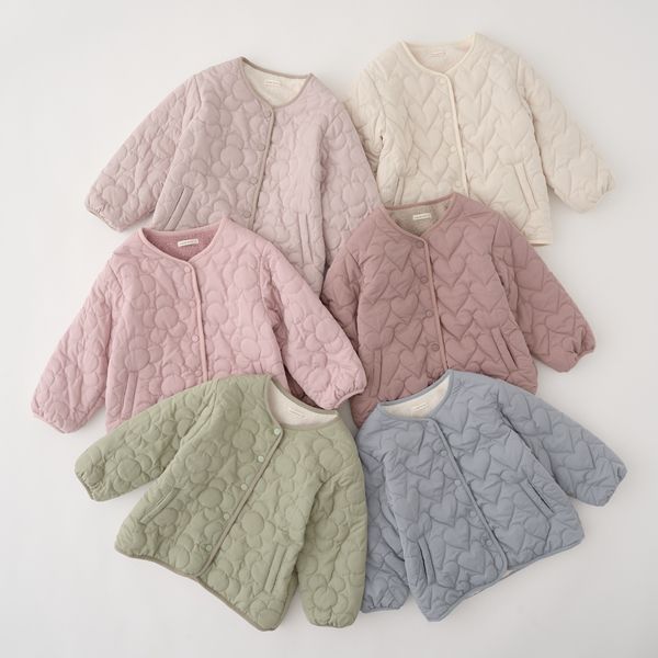 日本 Lycee mine - 夢幻少女造型絎縫鋪棉外套-花朵-粉紅