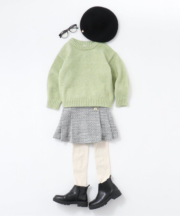 日本 apres les cours - 甜蜜冰淇淋色系針織上衣-象牙