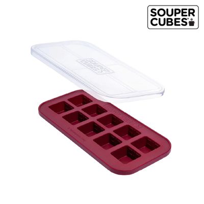 美國SOUPER CUBES - 多功能食品級矽膠保鮮盒-多款可選-酒紅色
