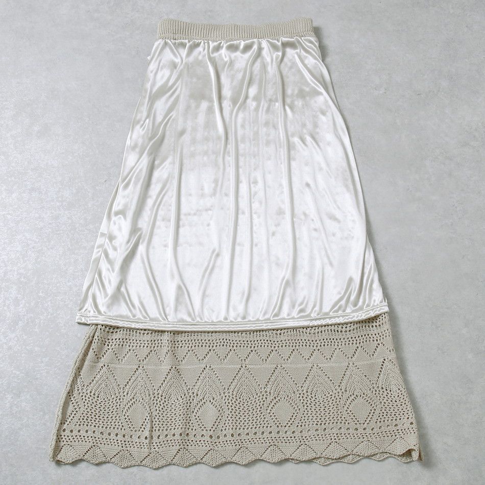 日本 Rejoule - 優雅鉤針雕花長裙-石墨黑