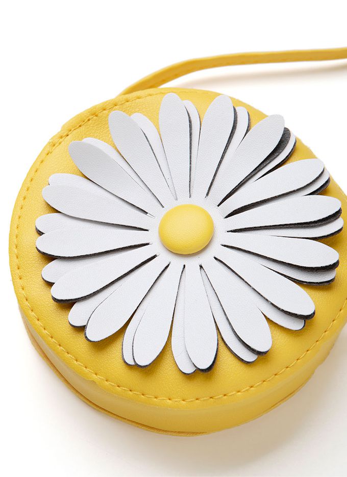 韓國 OZKIZ - (附包包)滿版藍花印長袖連身洋裝-米