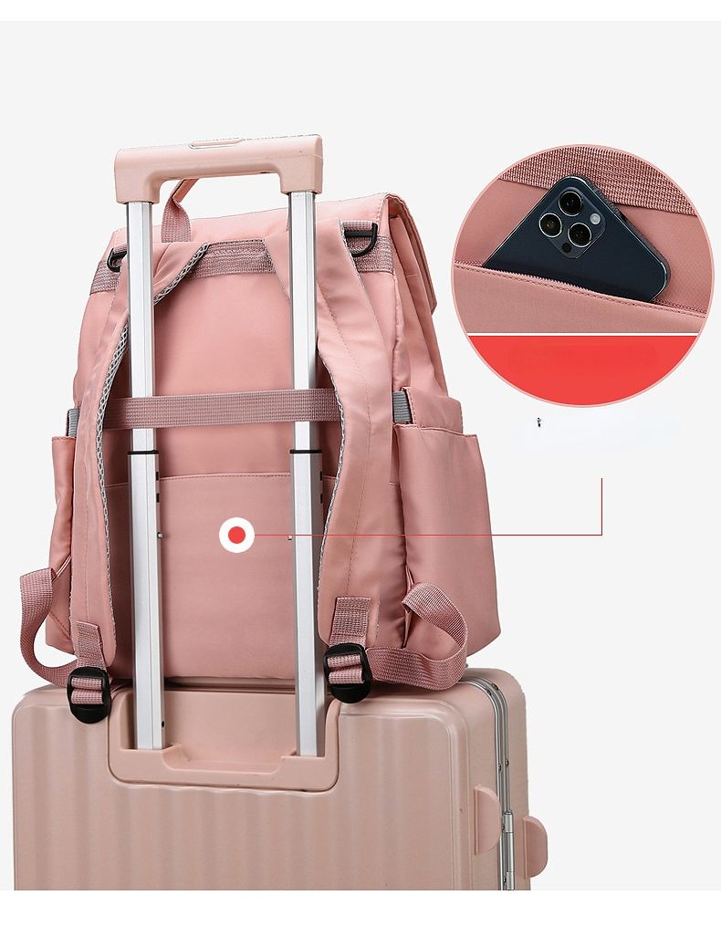 時尚多功能乾濕分離媽媽包/後背包-抽繩款-黑色 (40x34x19cm)