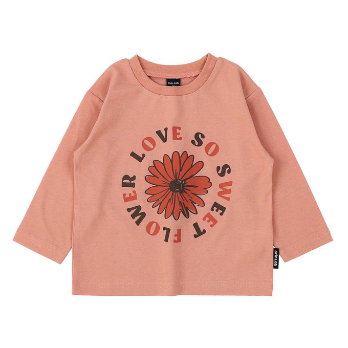 日本 ZOOLAND - [推薦]定番印花薄長袖上衣-小熊玩偶-莓粉紅