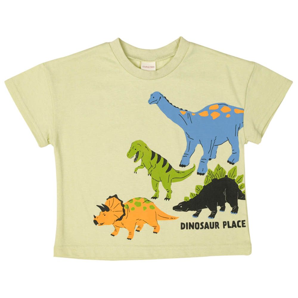 短袖T恤-恐龍-綠色