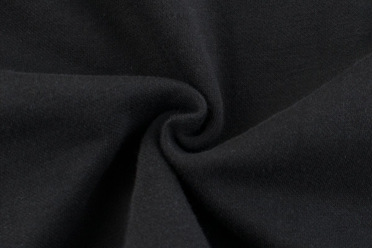 (大童)加絨圓領長袖上衣/大學T-可愛兔兔-黑色