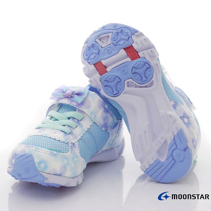 Moonstar日本月星 - 月星LV系列甜心運動款(中大童段)-運動鞋-淺藍