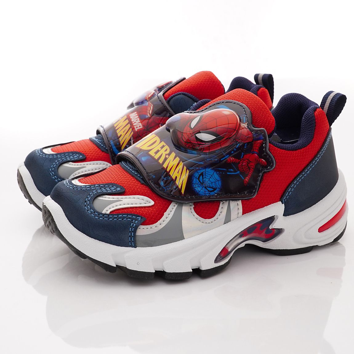 漫威MARVEL - 台灣製蜘蛛人電燈運動鞋(中小童段)-運動鞋-紅