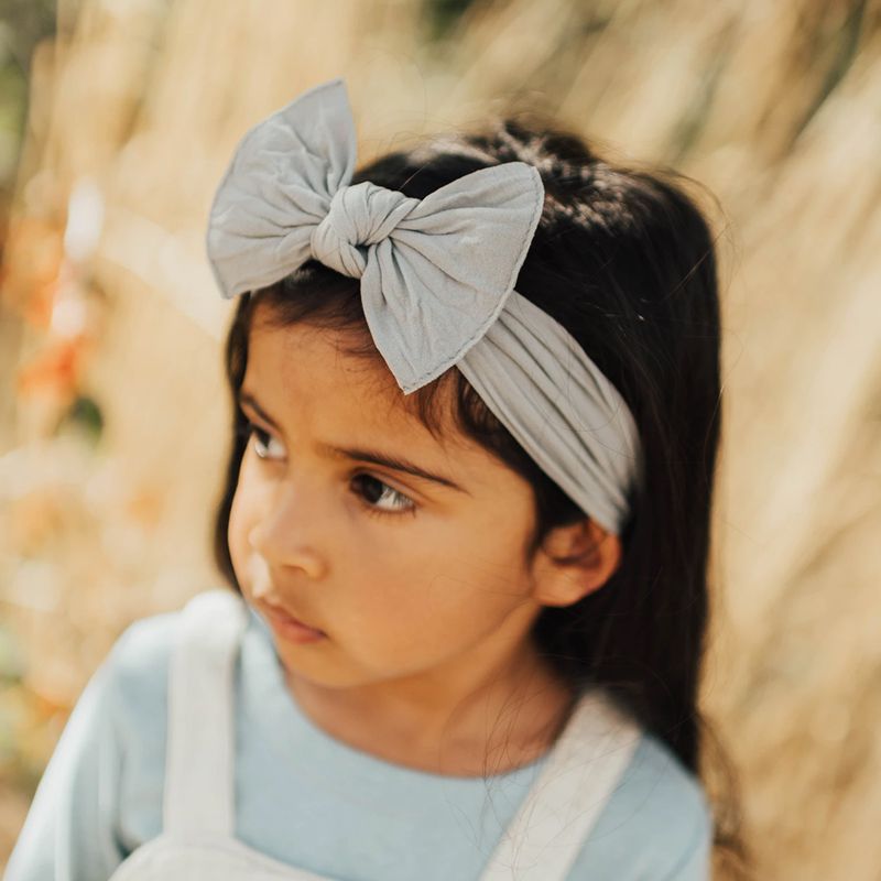 美國baby bling - 純手工極優雅細緻輕柔微彈性/毫無束縛感蝴蝶結髮帶/髮飾禮盒組-黑灰白