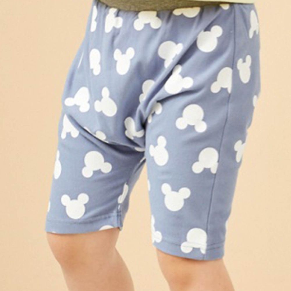 麗嬰房 Disney - 米奇系列活潑派對哈倫短褲-亮天藍