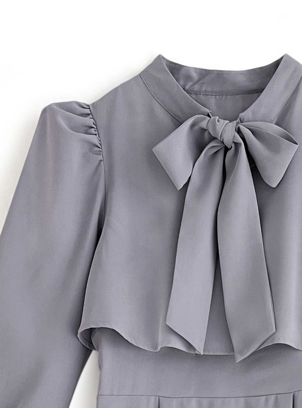 日本 GRL - 2WAY浪漫綁帶收腰洋裝-深藍