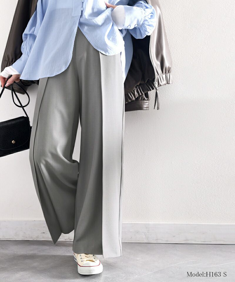 日本 Classical Elf - 修身垂墜感打褶寬褲-咖啡