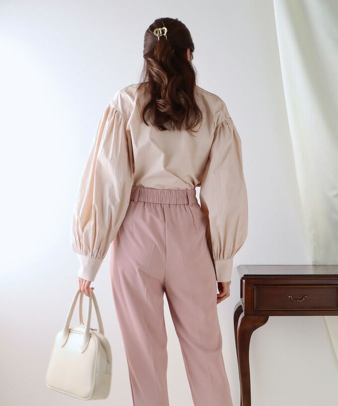 日本 BLUE EAST - 前後2way大蝴蝶結綁帶長袖襯衫-白