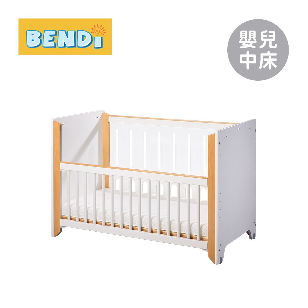 More Like 美型碳纖升降嬰兒中床 透明側板 (床架+有機眠床墊)