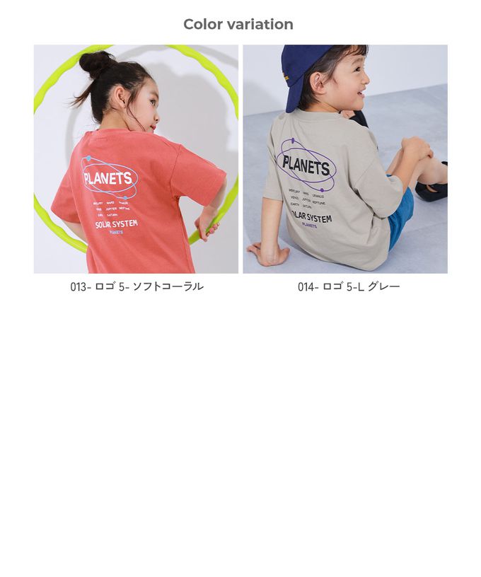 日本 devirock - 100%棉 定番印花短袖上衣-背後標籤-炭黑