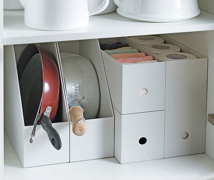 日本霜山 - 10cm面寬隙縫可疊式分類收納盒 (高24cm)-3入