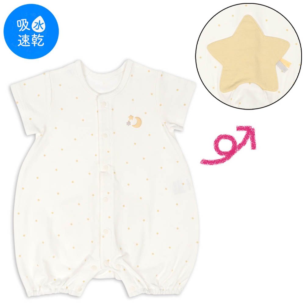 短袖兔裝-造型屁屁吸水速乾-黃色