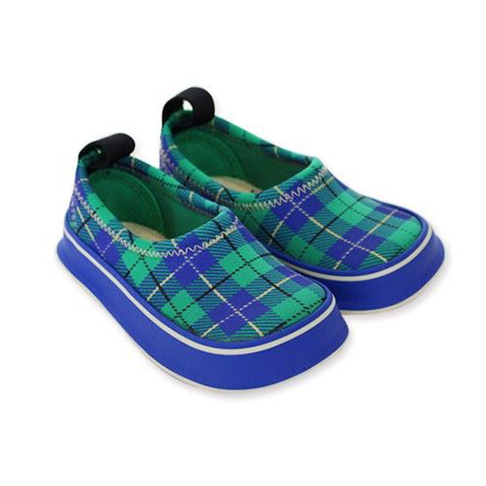 SkippOn - 兒童休閒機能鞋 - 經典系列-零碼出清-百搭綠格紋