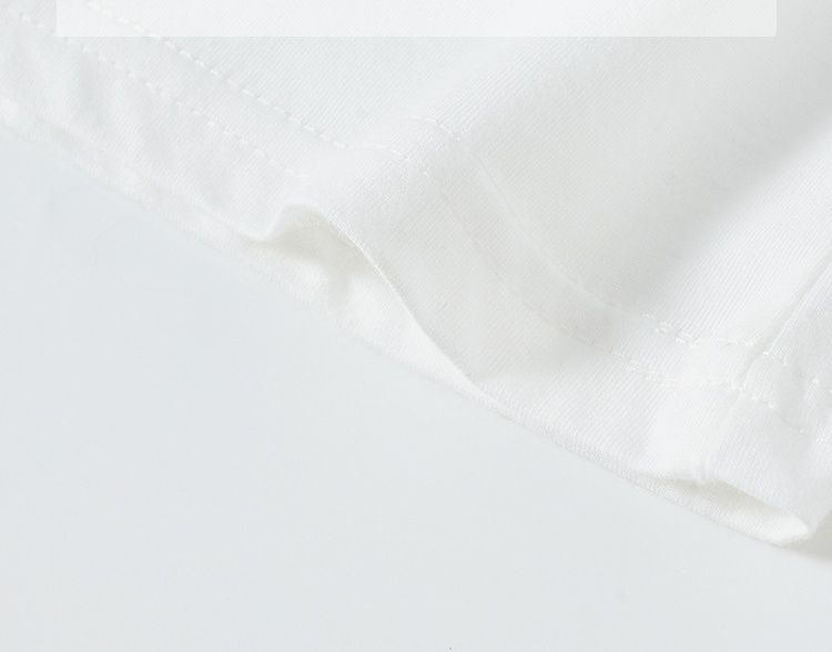 BE TOP - 純棉短袖上衣-描邊恐龍-白色