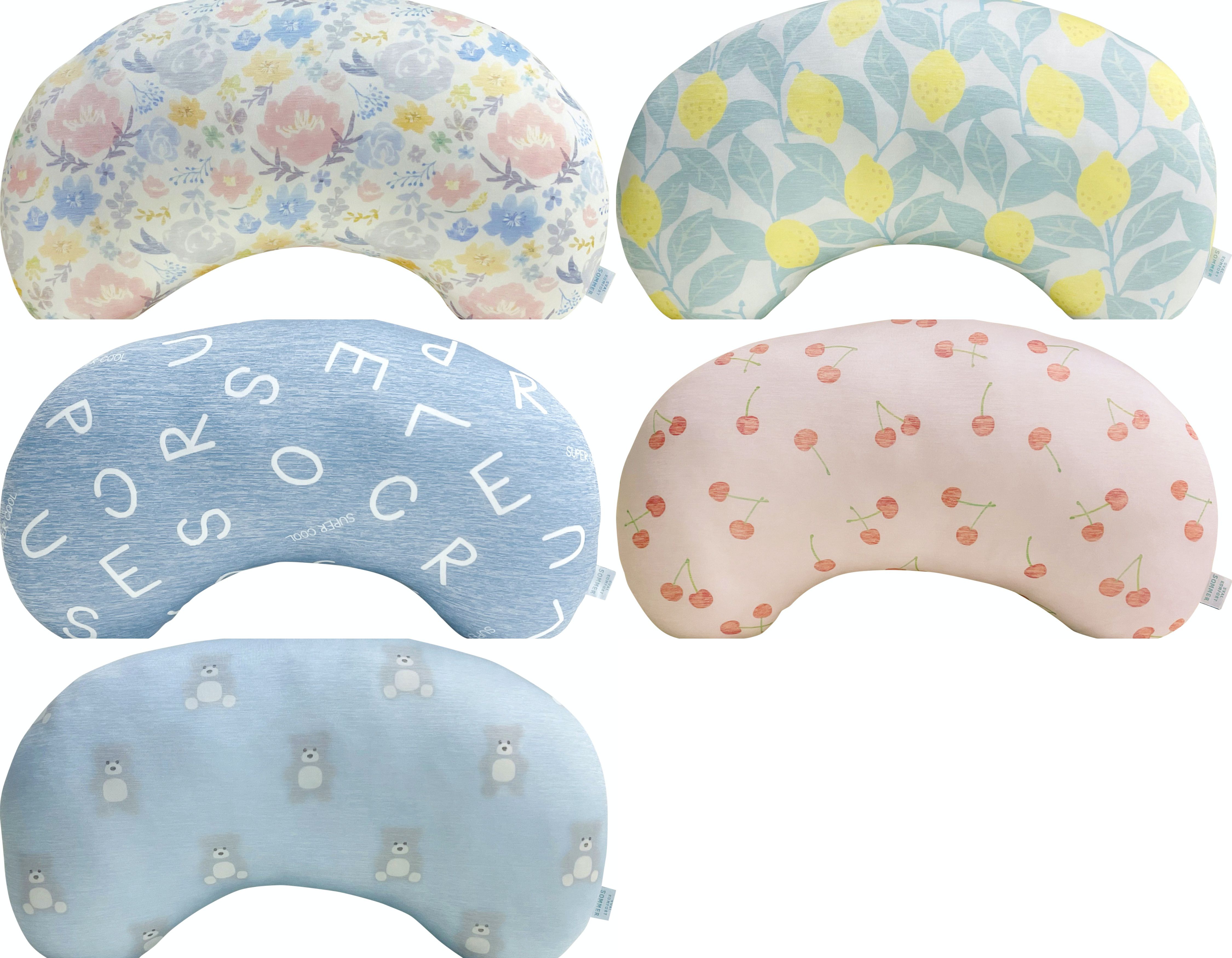 日本 DAIKAI - 接觸涼感豌豆枕/午睡枕/枕頭-泰迪小熊-淺藍 (45x25cm)