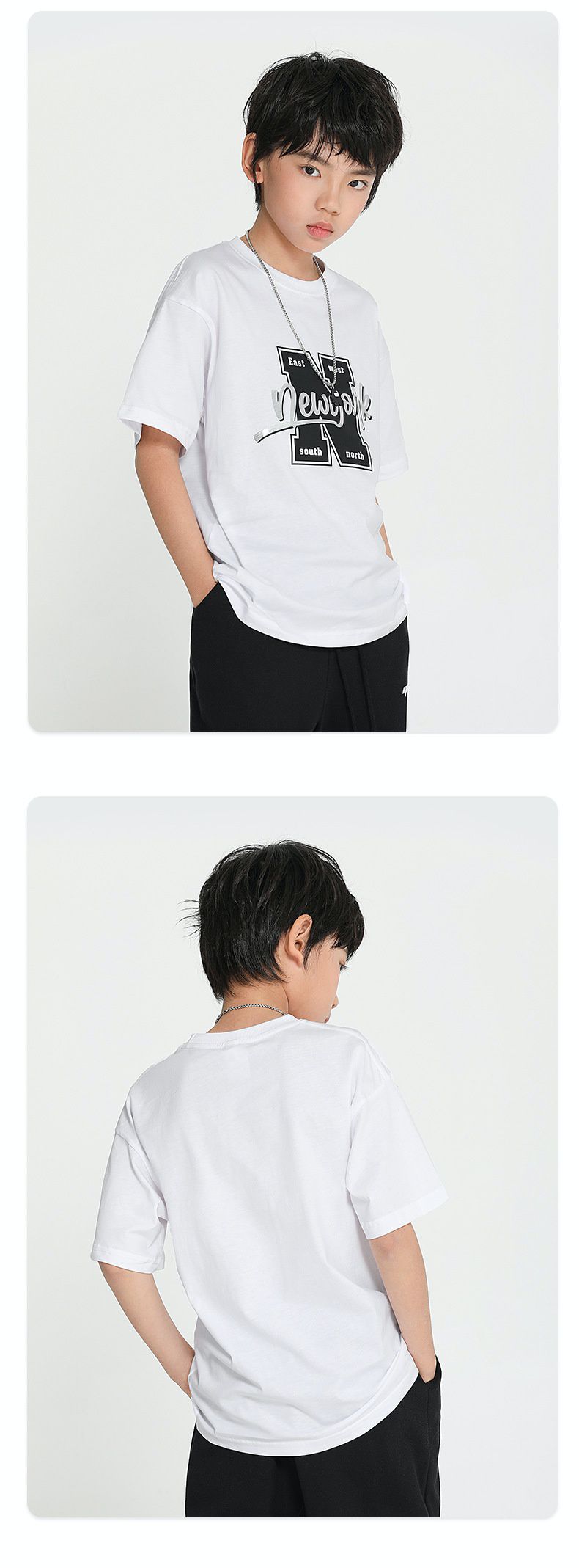 純棉基礎款短袖上衣-大N款-灰色