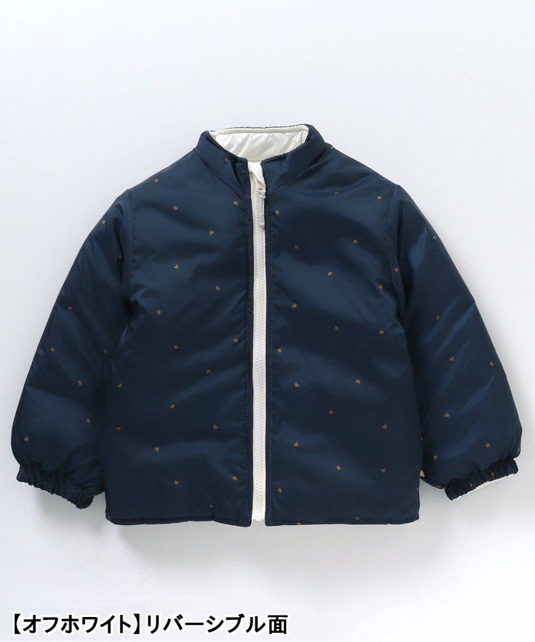 日本 apres les cours - 珍珠光澤正反2WAY鋪棉外套(可機洗)-彩色幾何-橘棕