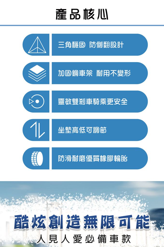 聰明媽咪兒童超跑 - 小旋風兒童自行車-經典藍 (12吋)