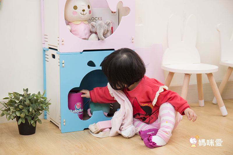 HELLO MONKEY - 兒童椅凳-粉藍