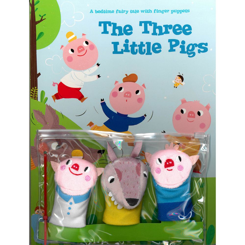 THREE LITTLE PIGS/FINGERPUPPETS-書+手指偶-彩色 (21x28cm/硬頁/彩色/12頁)