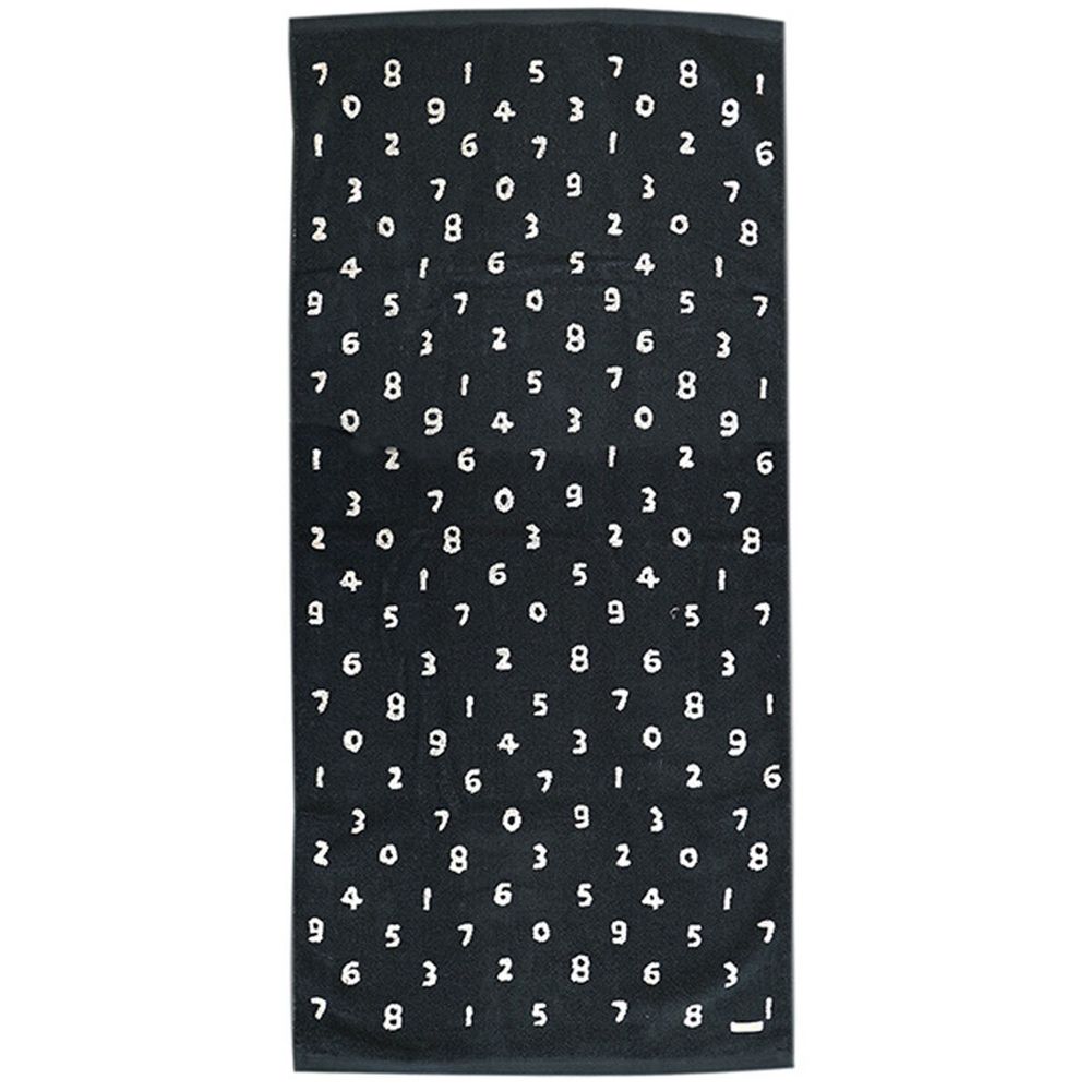 日本代購 - 【SOU·SOU】日本製今治純棉浴巾-數字-黑 (60x120cm)