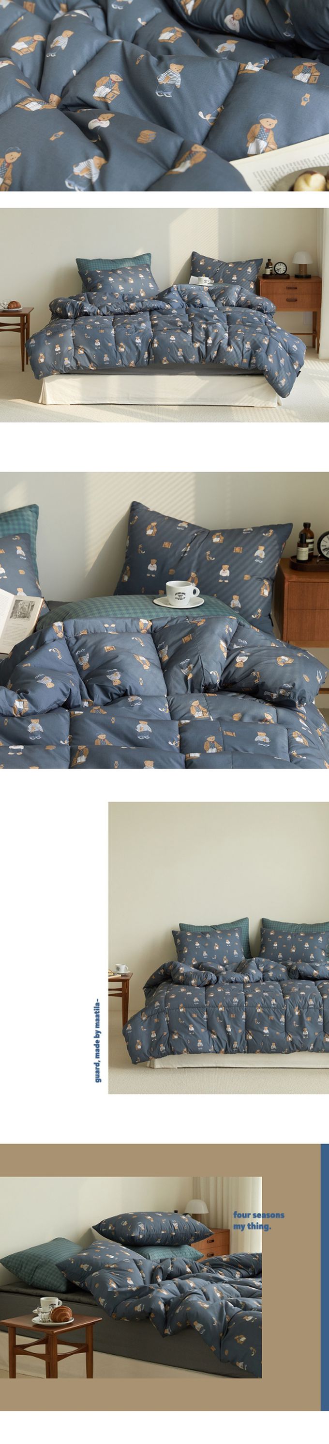 韓國 Maatila - 可水洗M2全方位抗菌防蟎四季被-紳士熊熊