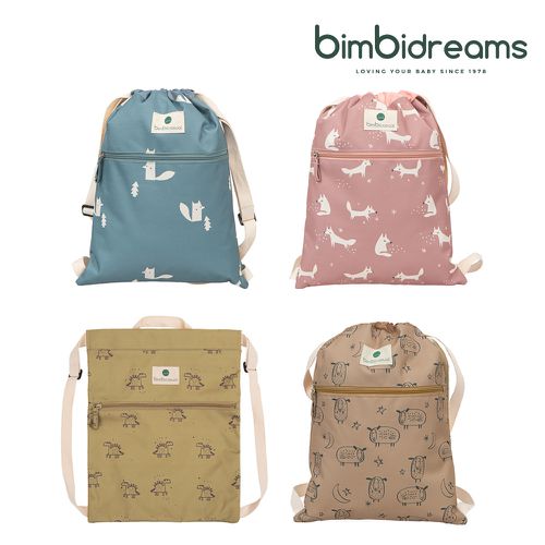 【bimbidreams】防潑水束口後背包 42x32cm(束口包 抽繩包 旅行包 外出包)-星辰小狐