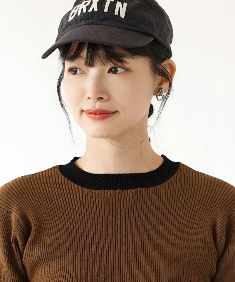 日本 zootie - 棉混彈性圓領羅紋針織上衣-濃綠x象牙