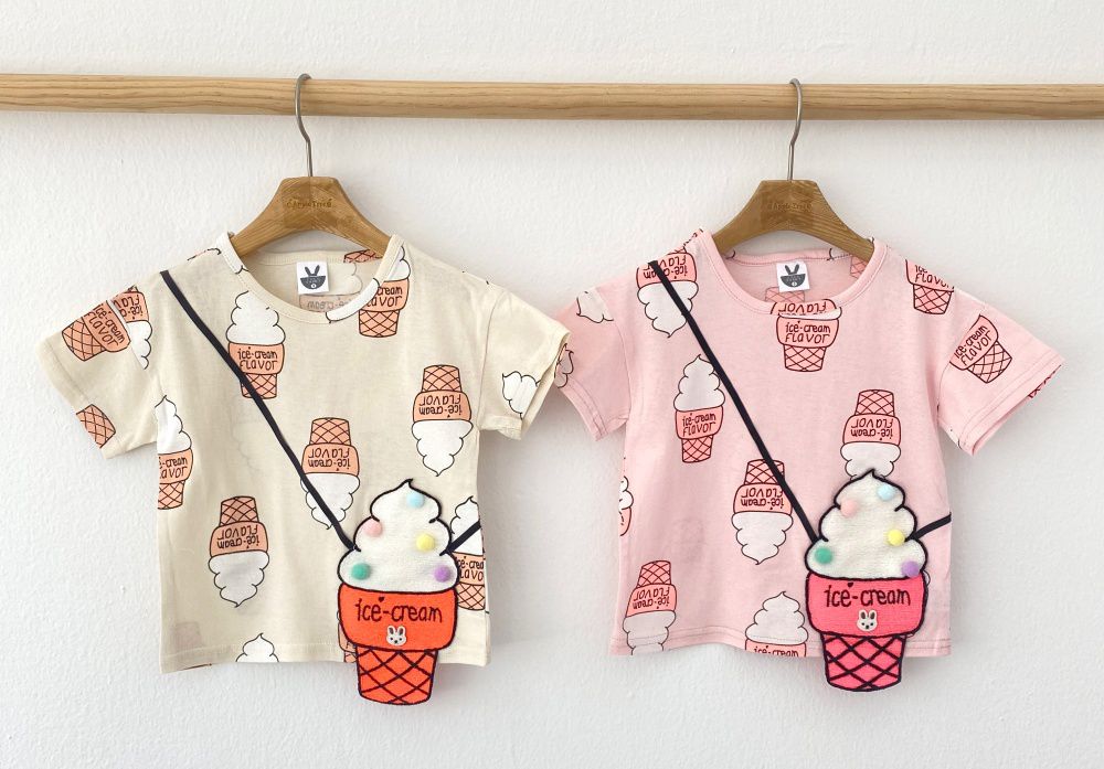 韓國 Coco rabbit - 冰淇淋假包包T-粉紅