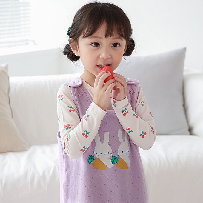 正韓 Cogibu - 極舒適無螢光劑 100% 有機棉幼兒/兒童鋪棉保暖防踢背心-兔寶貝