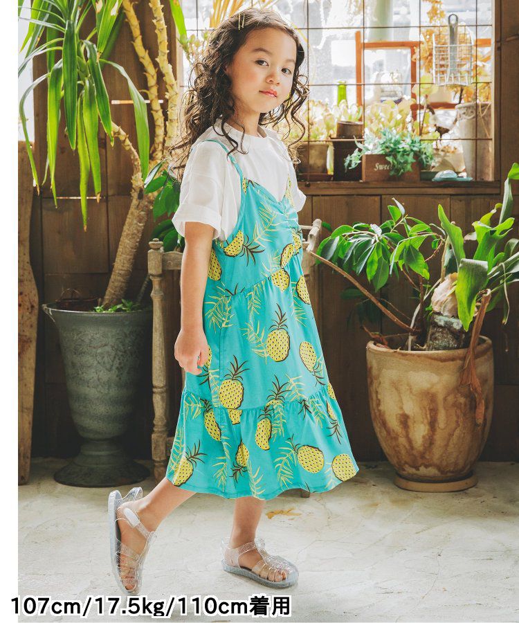 日本 BREEZE - Aloha夏日風格吊帶裙-大白花-海軍藍