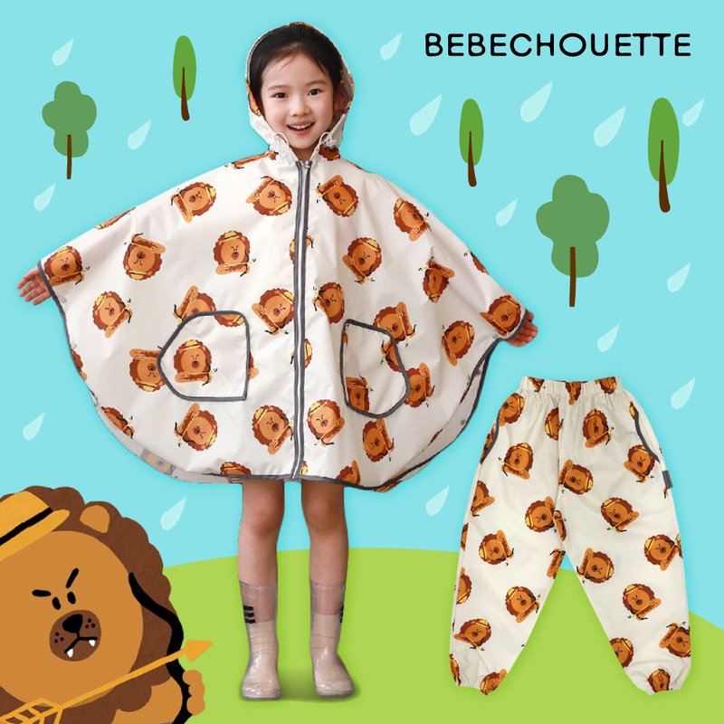 【正韓 Bebe Chouette】兒童斗篷雨衣✔️塑化劑檢驗通過