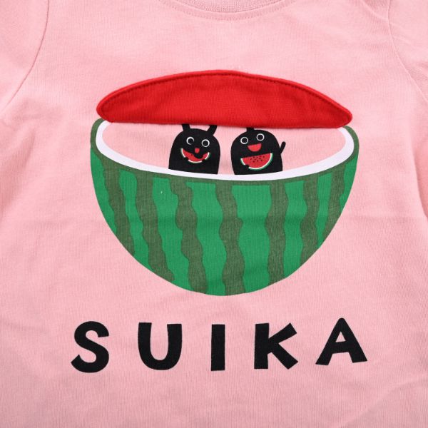 日本 Baby Room - 立體翻翻樂短袖上衣-西瓜-紫