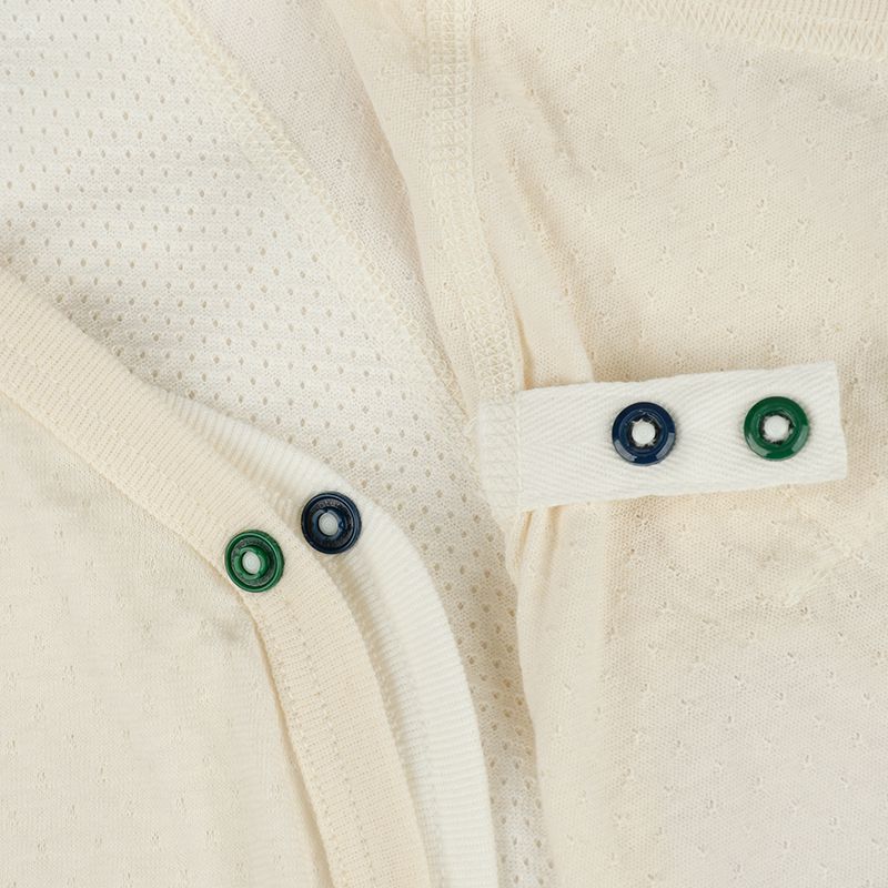 akachan honpo - 短袖連身衣-素面-象牙白色 (50~60cm)