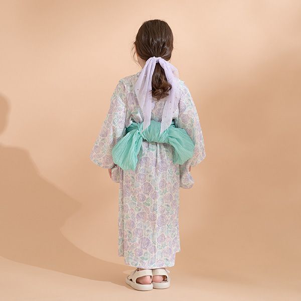 日本 Lycee mine - 粉彩浪漫夏日女孩浴衣-花草-粉紅