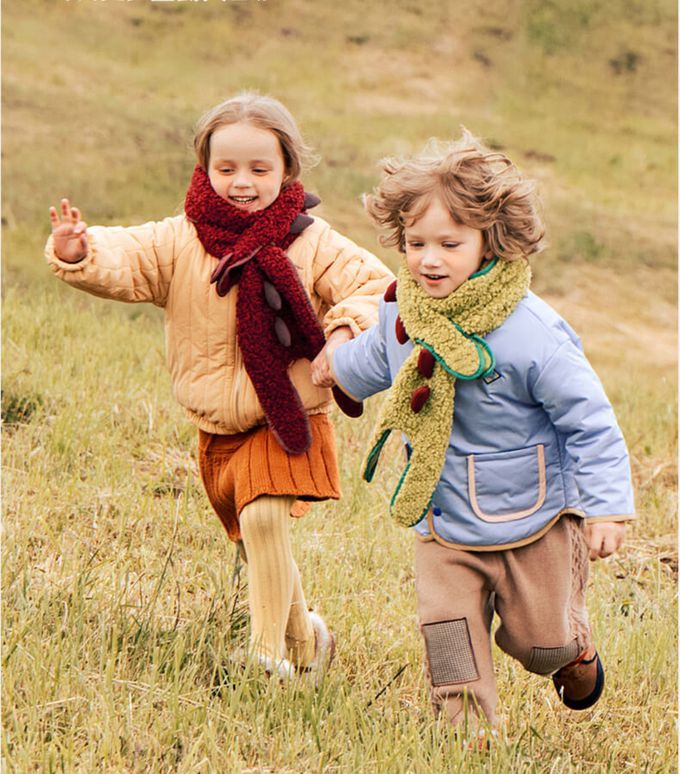 kocotree - 圈圈絨動物圍巾-均碼 (咖啡趴趴熊)