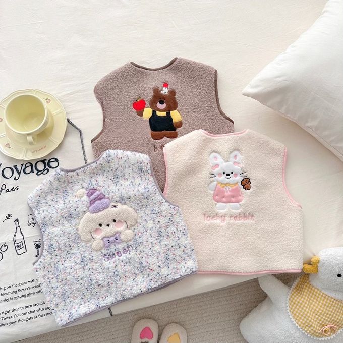 羔羊絨可愛動物保暖舒適小背心