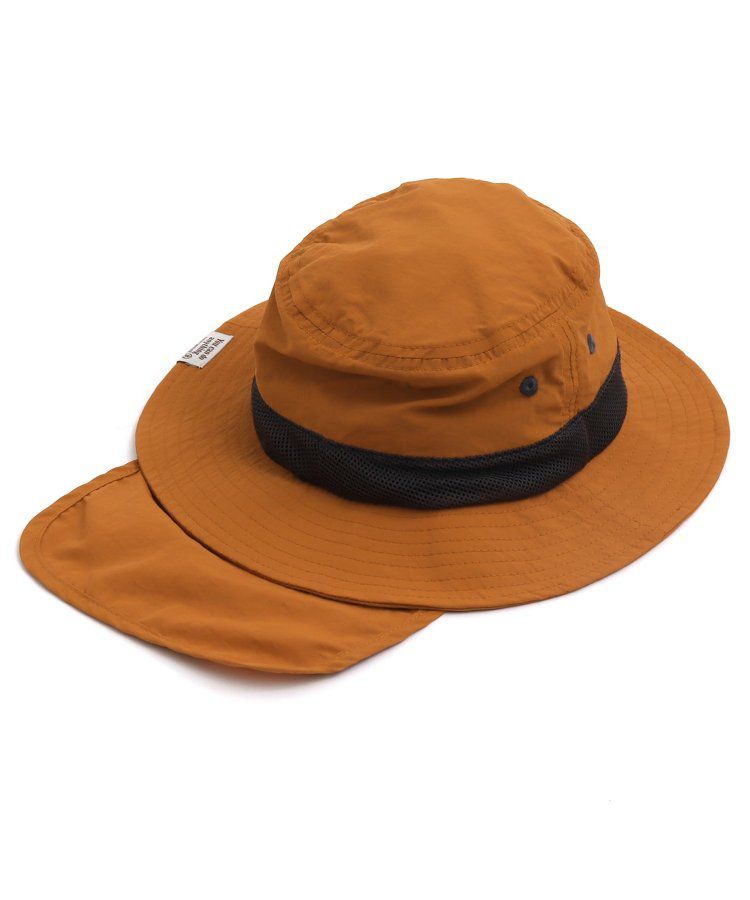 日本 BREEZE - 抗UV 後頸可收納遮陽帽-彩虹色