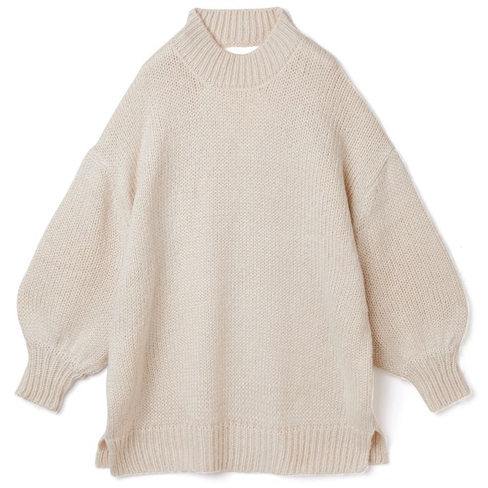 日本 GRL - 超長版美背挖空針織毛衣-蘋果綠 (Free)